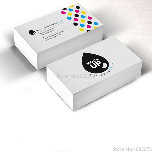 Free Printing 200pcs/500pcs/1000pcs/lot Paper business card 300gsm paper cards with Custom logo printing Free Shipping 90x53mm